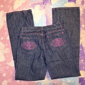 Y2k Women's Embroidered Denim Jeans